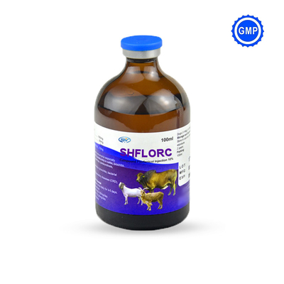Thuốc thú y Thuốc thú y màu vàng nhạt Florfenicol 10% Thuốc tiêm Nhiễm trùng đường hô hấp gia súc