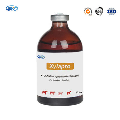 Thuốc tiêm thú y 100mg Xylazine Hydrochloric Tiêm cho ngựa và Cervidae Thuốc an thần và thuốc chống nôn