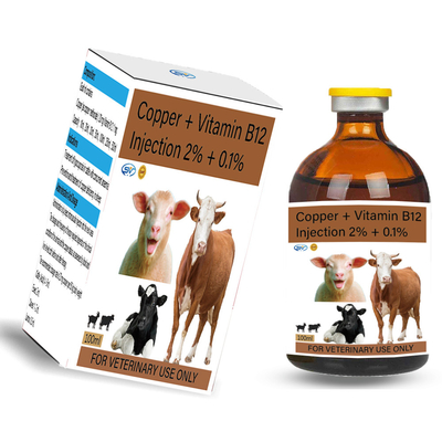 Đồng + Vitamin B12 2% + 0,1% Thuốc tiêm thú y cho bệnh thiếu đồng ở cừu