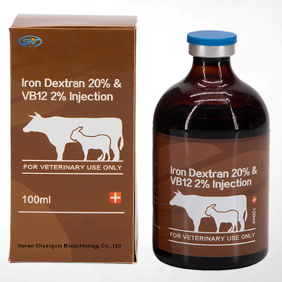 Sắt Dextran 20% Thuốc thú y Tiêm &amp; Vb12 2% 100ml Đối với động vật Thiếu sắt